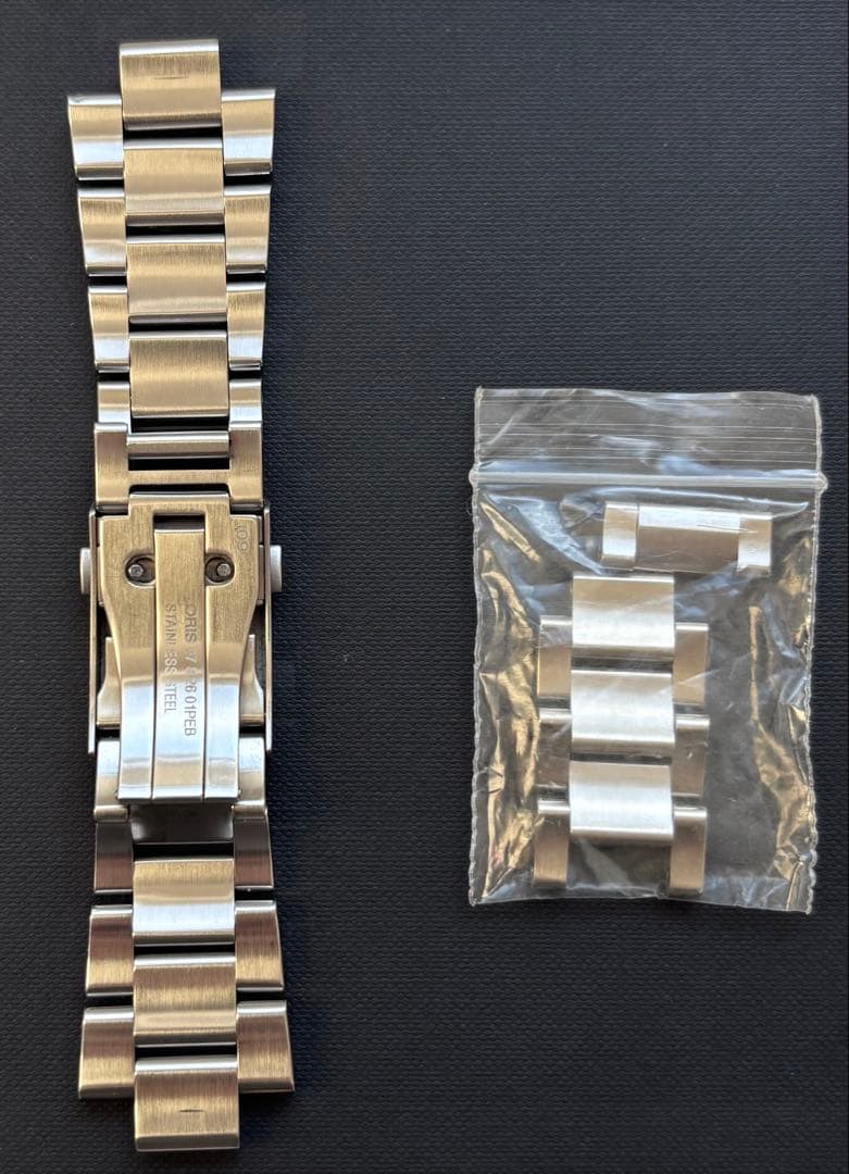 【中古】ORIS オリス ステンレススチール 金属ベルト 追加リンク付き