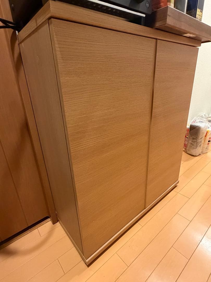 白井産業 カウンター下収納 ラック 扉タイプ ナチュラル PTS-8575D