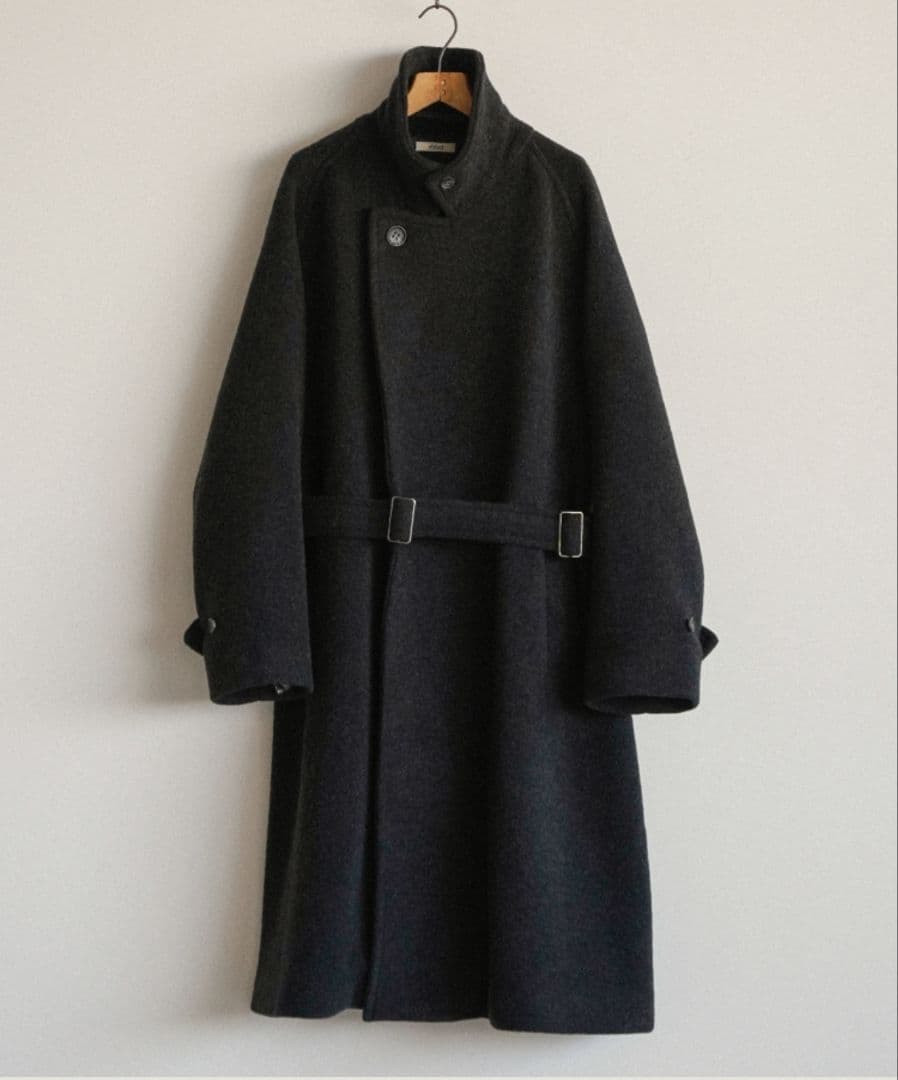 ジャケット・アウター Shiun TIELOCKEN MELTON COAT CHARCOAL S