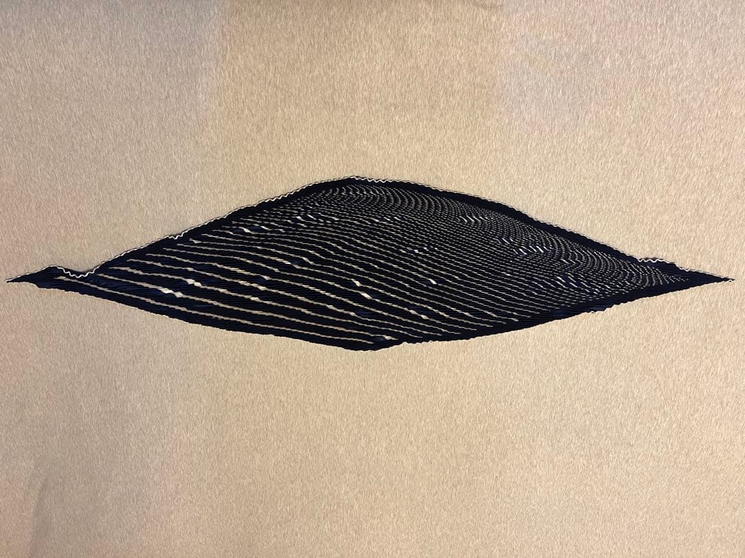 極美品 HERMES エルメス プリーツカレ90 シルク ネイビー紺色