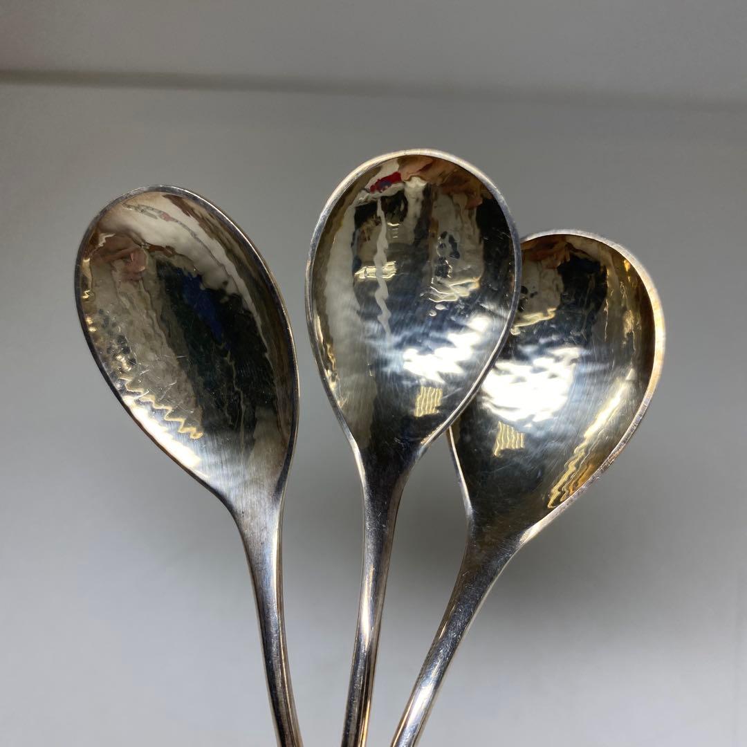 ジョージジェンセン最高峰　sterlingブロッサムデザートスプーン6本　共袋