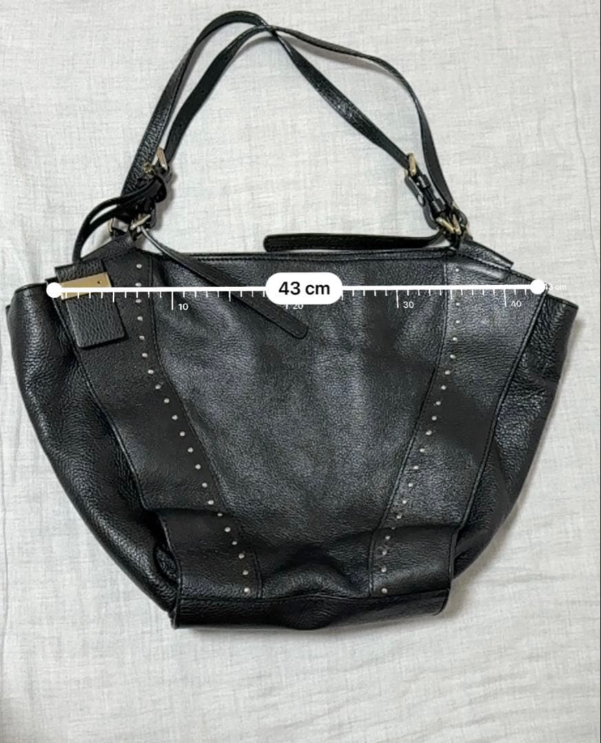 ジャンニキャリーニ トートバッグ 本革 ブラック イタリア製