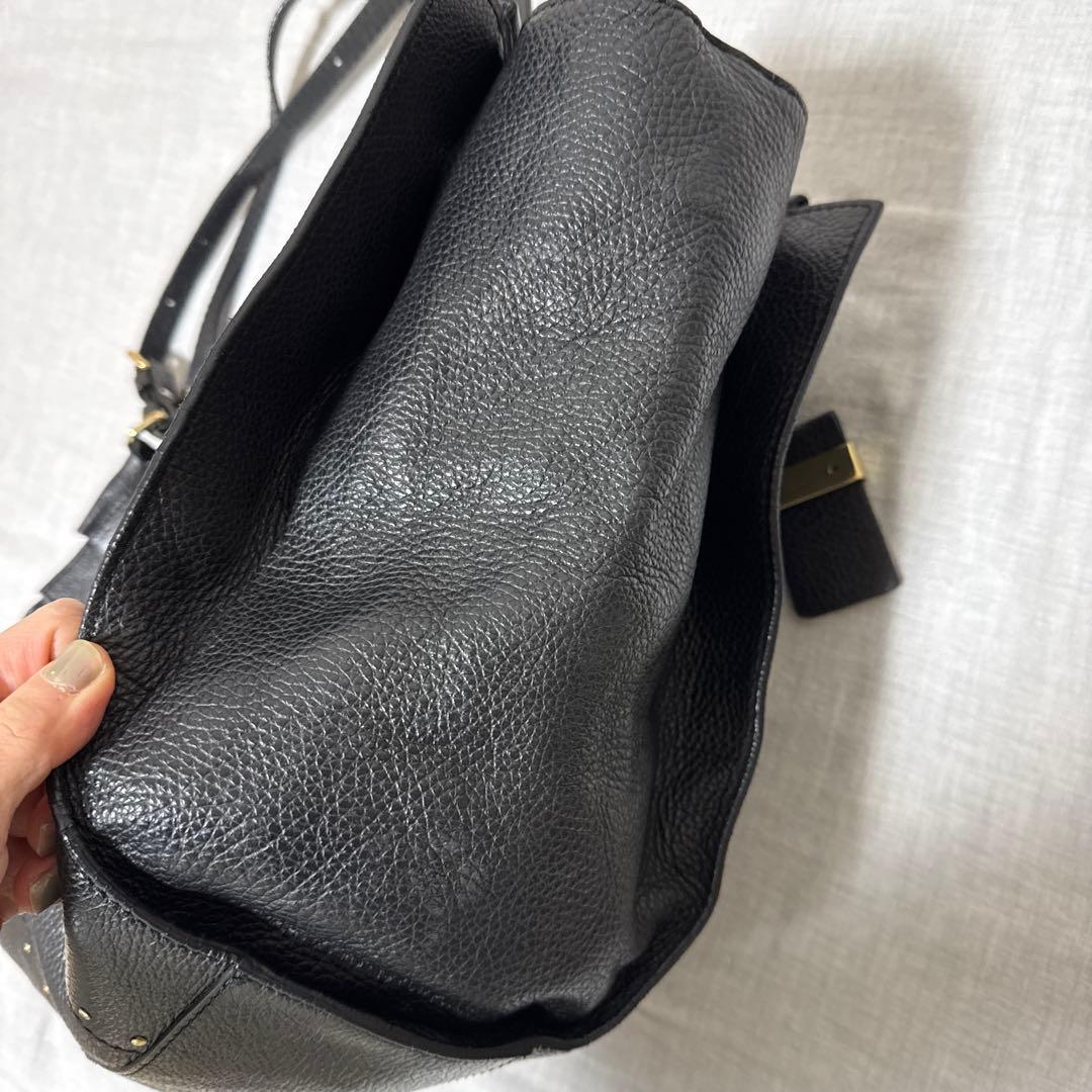 ジャンニキャリーニ トートバッグ 本革 ブラック イタリア製