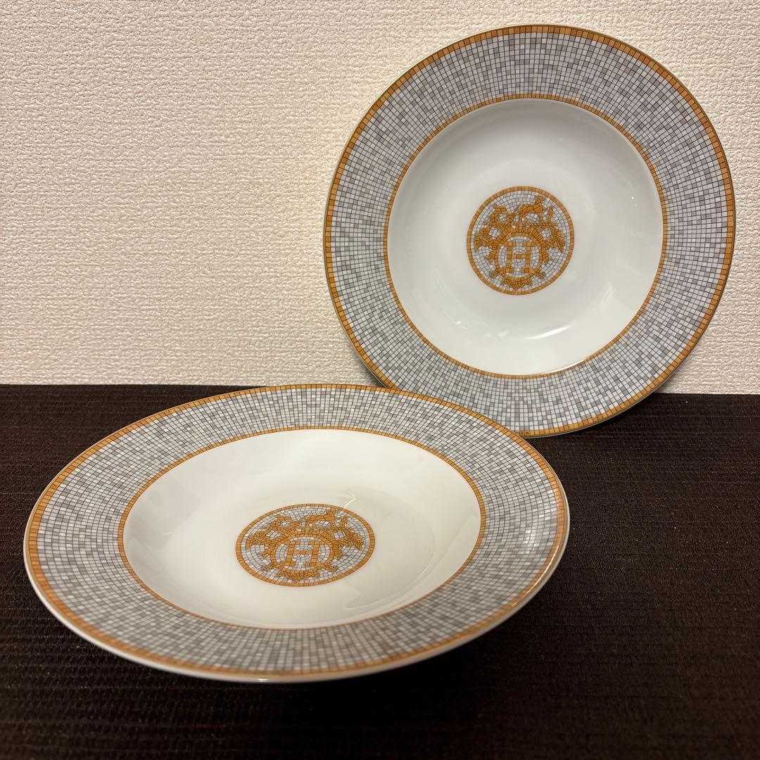 エルメス　ヴァンキャトル ゴールド　スーププレート　パスタプレート