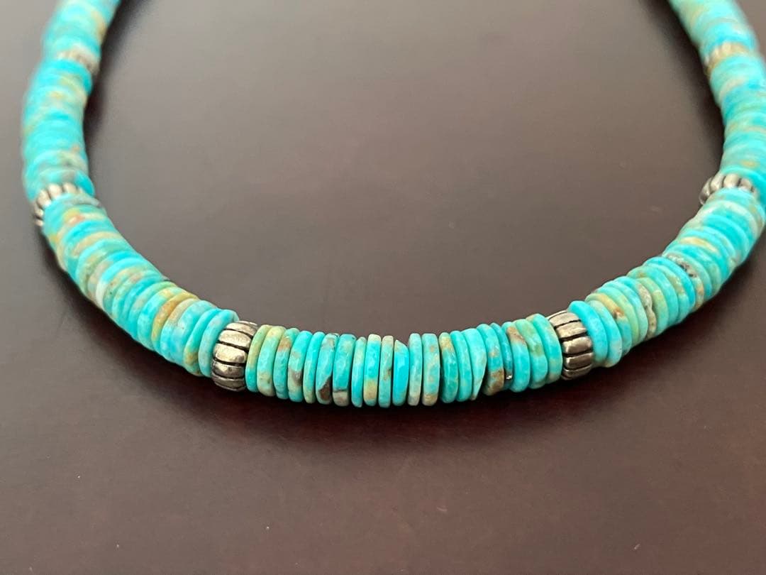 ターコイズ　ヒシ　ネックレス