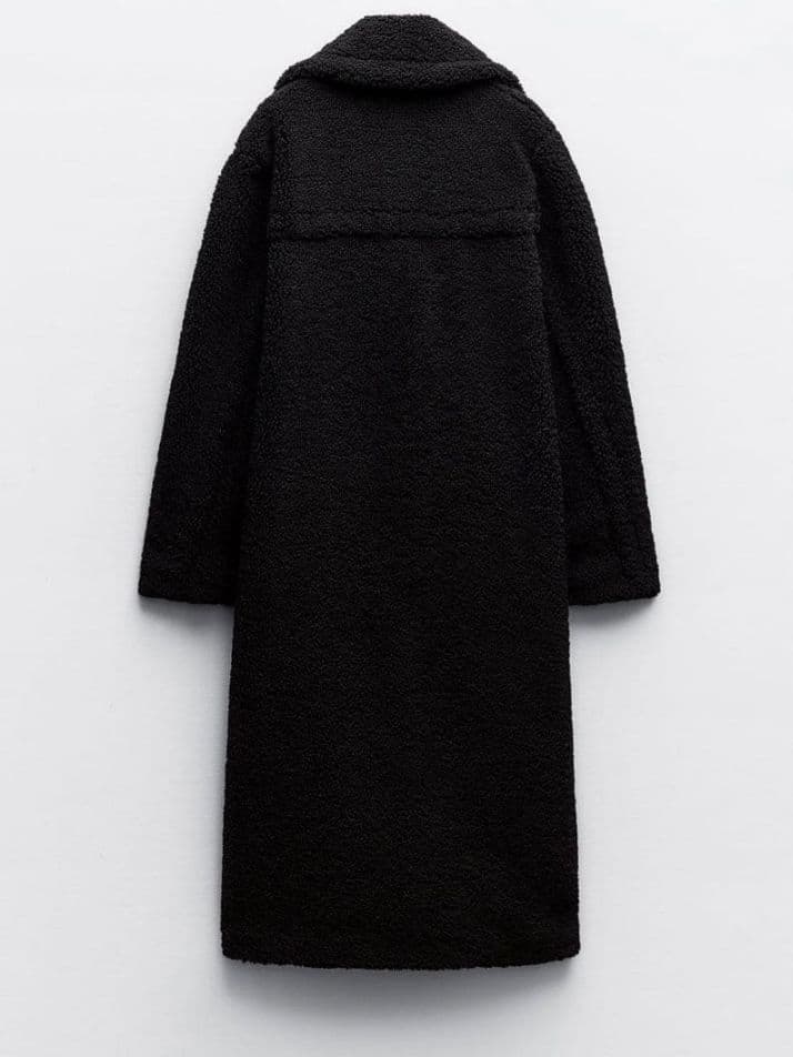 ★レディースS★新品タグ付き ZARA エクストラロング フェイクボアコート