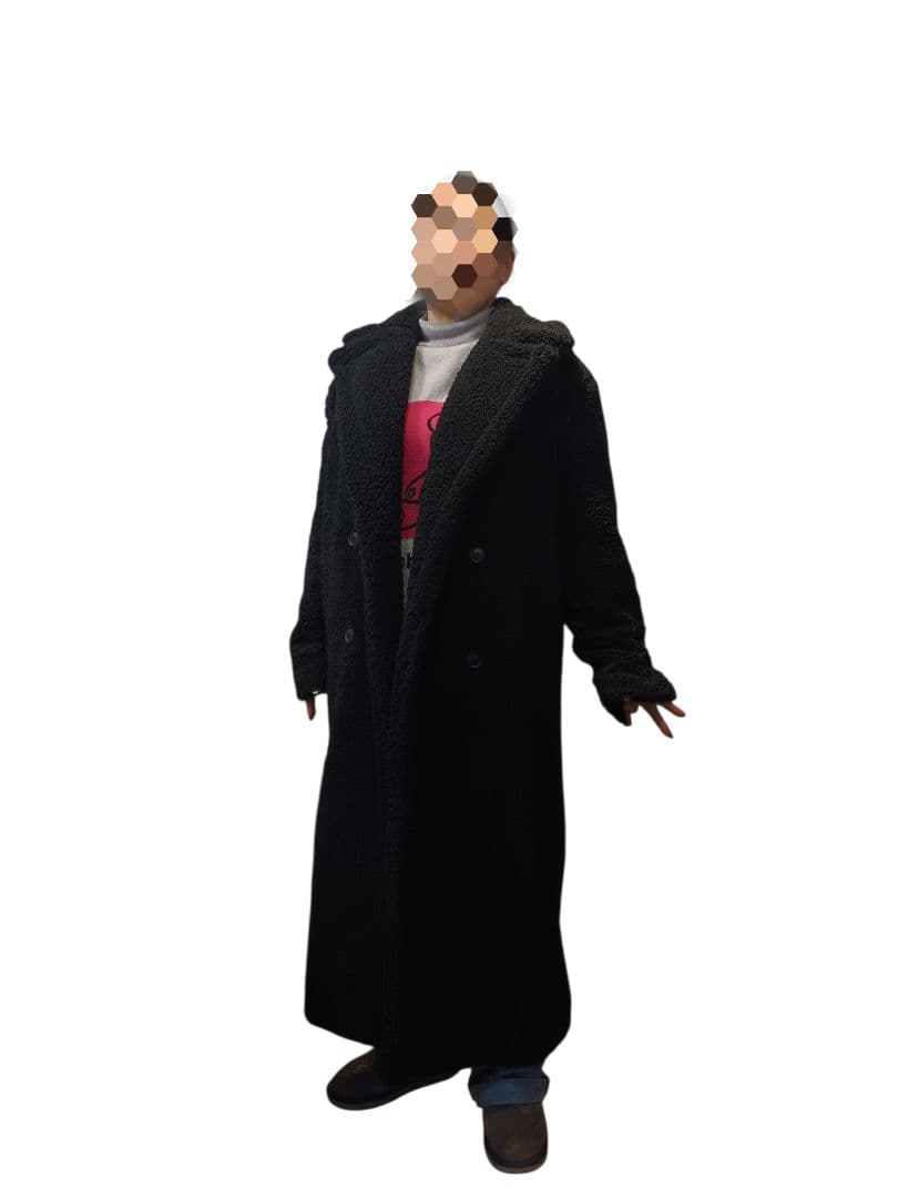 ★レディースS★新品タグ付き ZARA エクストラロング フェイクボアコート