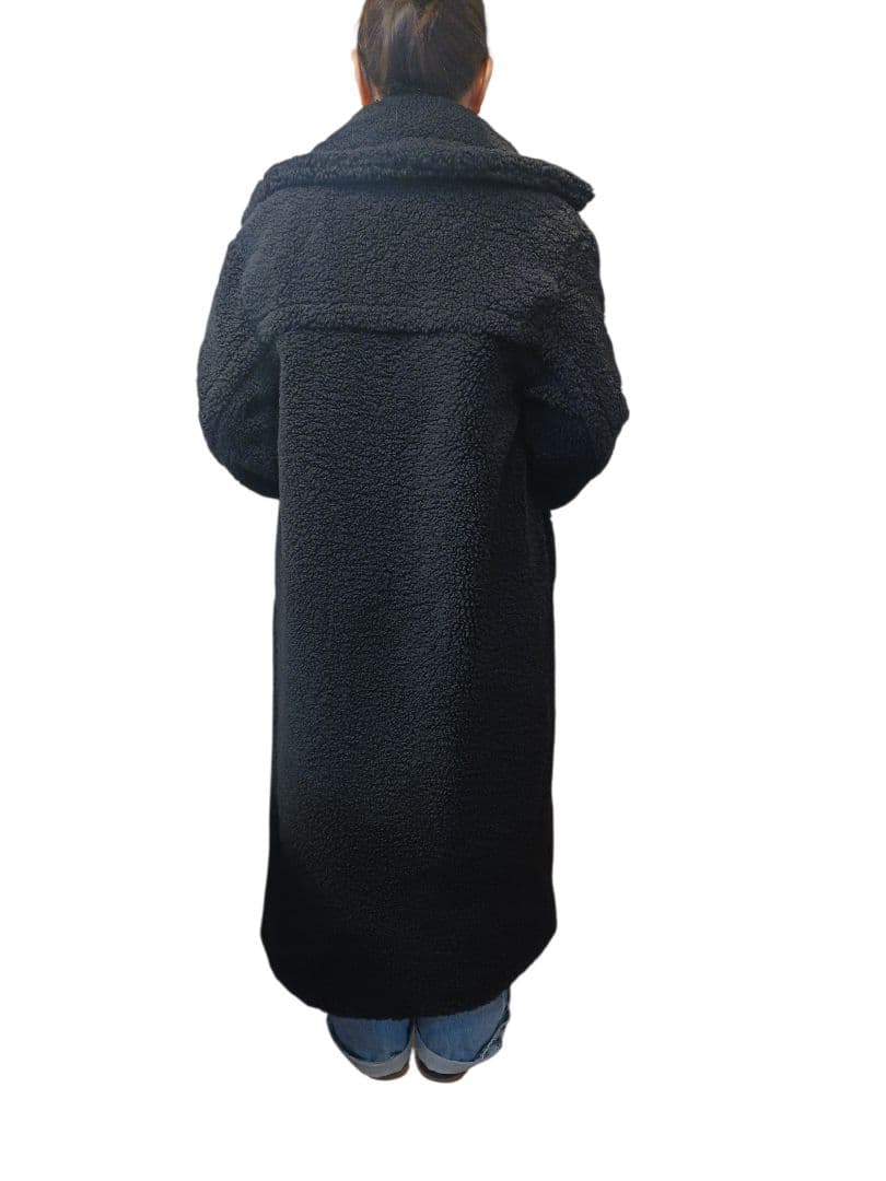 ★レディースS★新品タグ付き ZARA エクストラロング フェイクボアコート