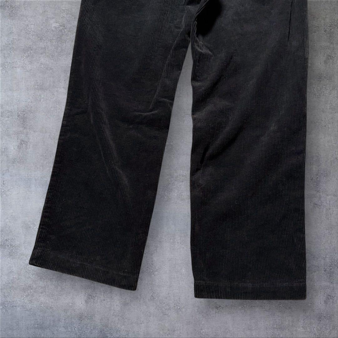 2322 古着90sポロバイラルフローレンコーデュロイパンツ太畝ANDREW黒