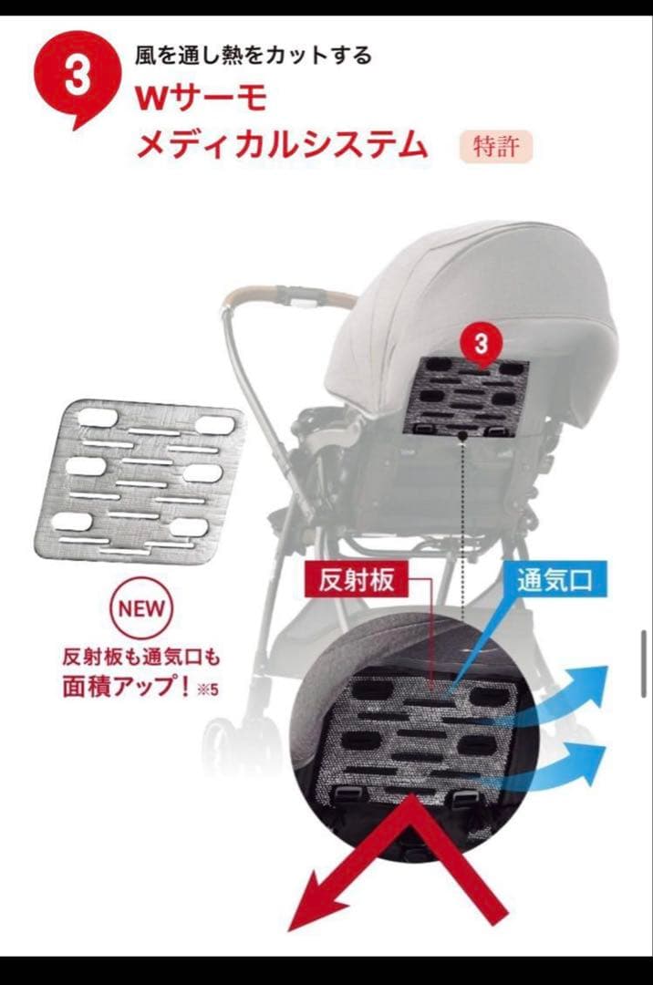 アップリカ　ラクーナクッションAF 2023年モデル　グレー