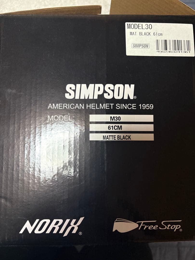 シンプソンM30 マットブラック サイズ 61cm L−XL