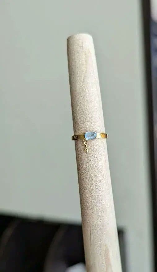 STAR JEWELRY　アクアマリン　K18　 5号