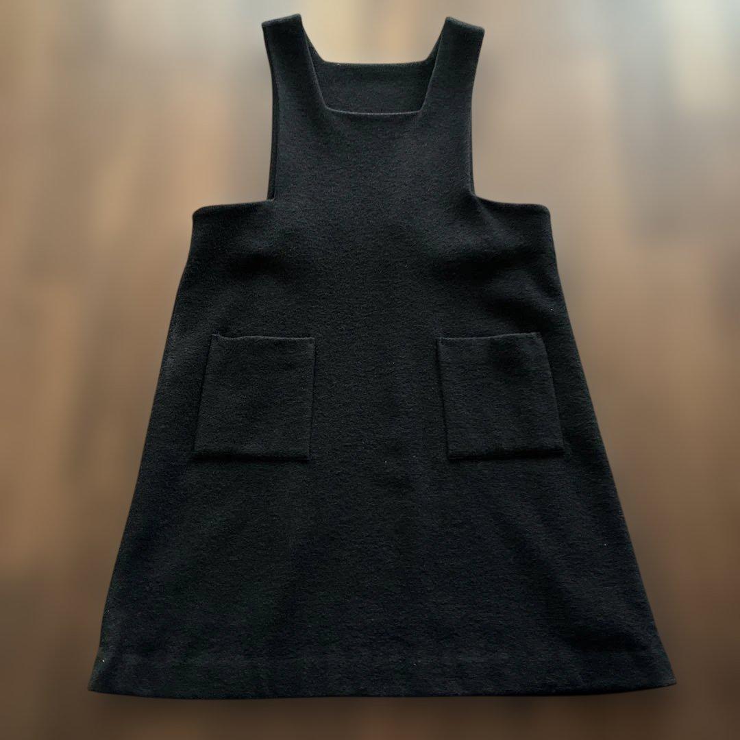 【hobonichi+a.】スクエアジャンパースカート　黒