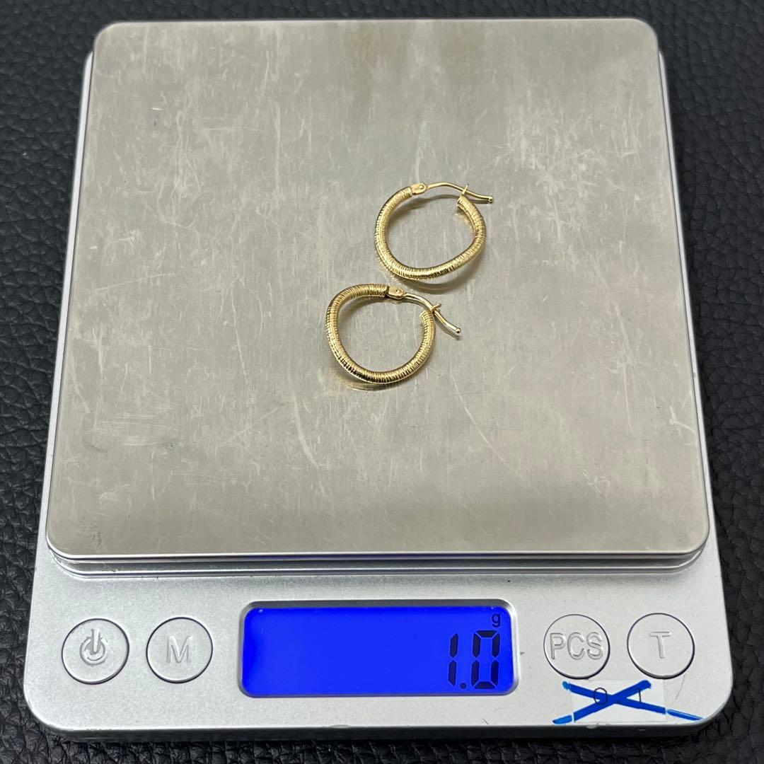 (C020502)750 K18 YG フープピアス アクセサリー レディース