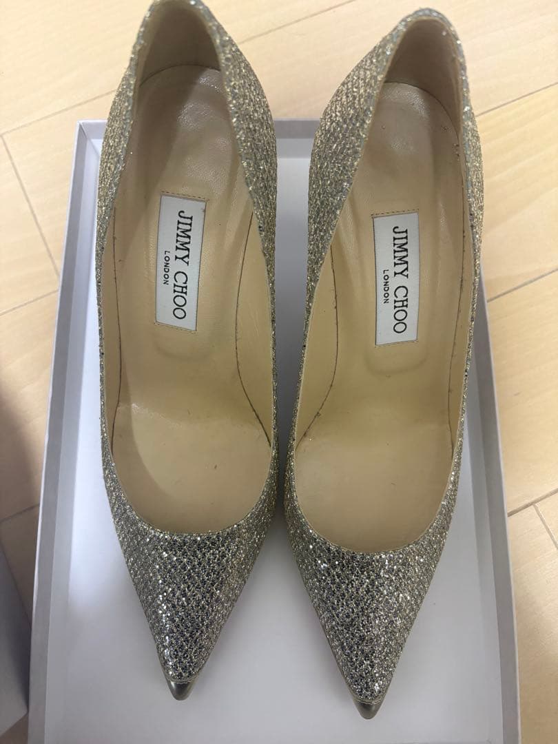 JIMMY CHOO シルバー ハイヒール ジミーチュウ