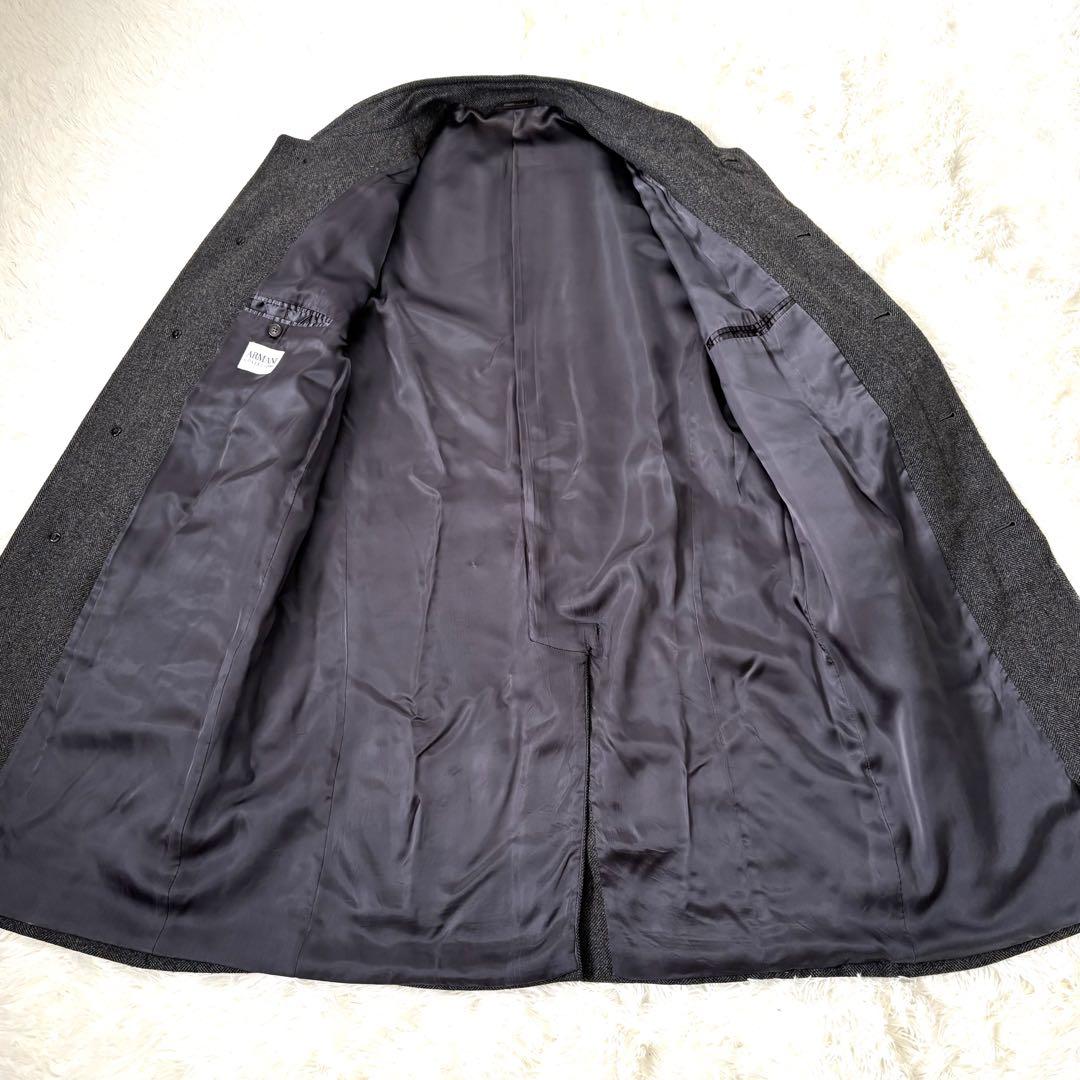美品☆アルマーニ　コレツィオーニ　マオカラー　ロングコート　大きいサイズ　XXL