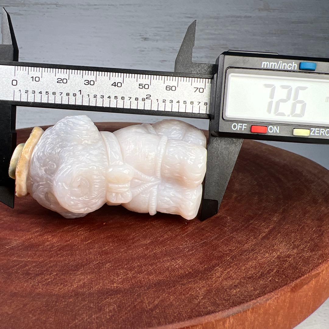 天然石 麦わらトイプードル　瑪瑙