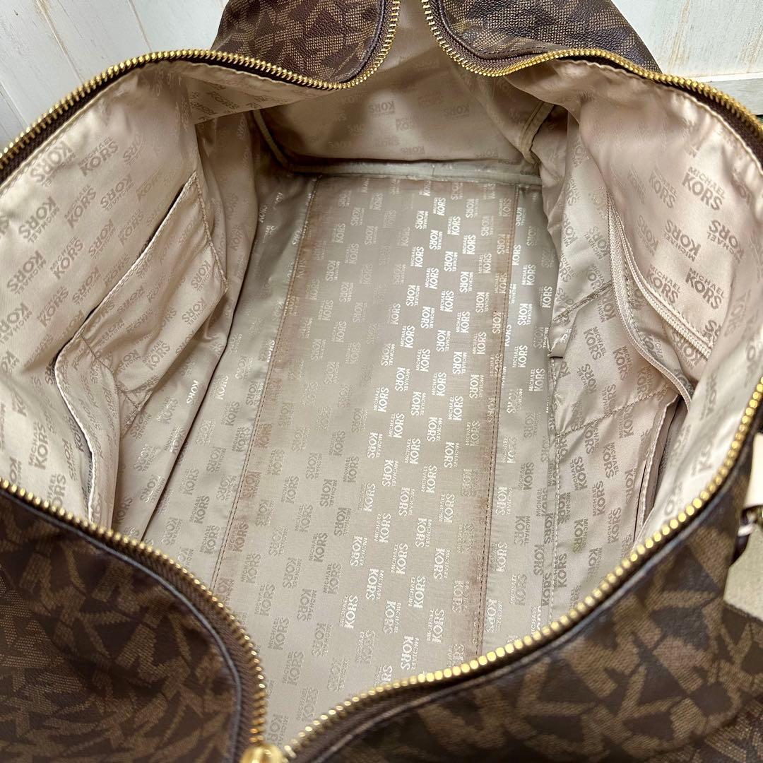 MICHAEL KORS マイケルコース 2way レザー ボストンバッグ 総柄