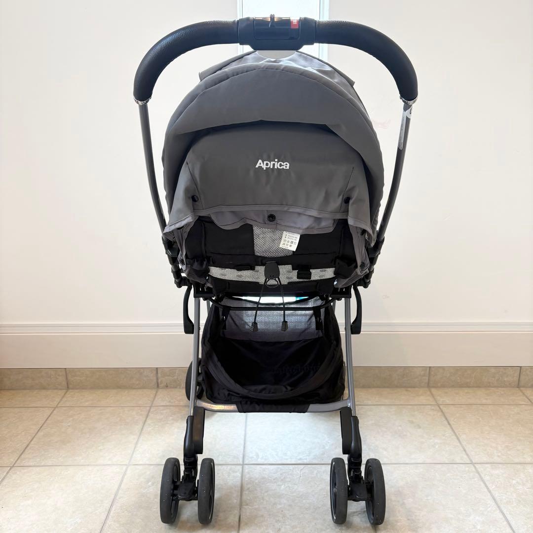 【美品】 Aprica ラクーナ クッション ベビーカー グレー 両対面式 A型