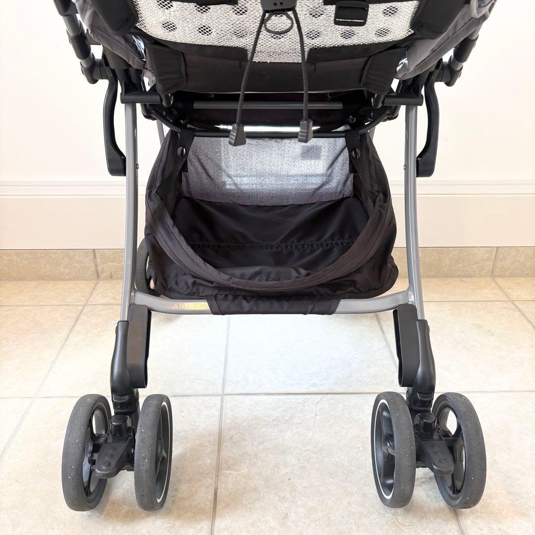 【美品】 Aprica ラクーナ クッション ベビーカー グレー 両対面式 A型