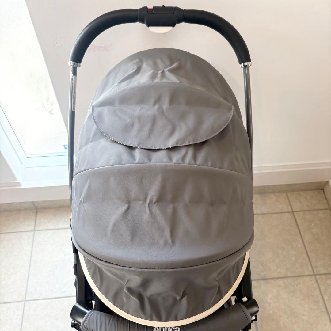 【美品】 Aprica ラクーナ クッション ベビーカー グレー 両対面式 A型