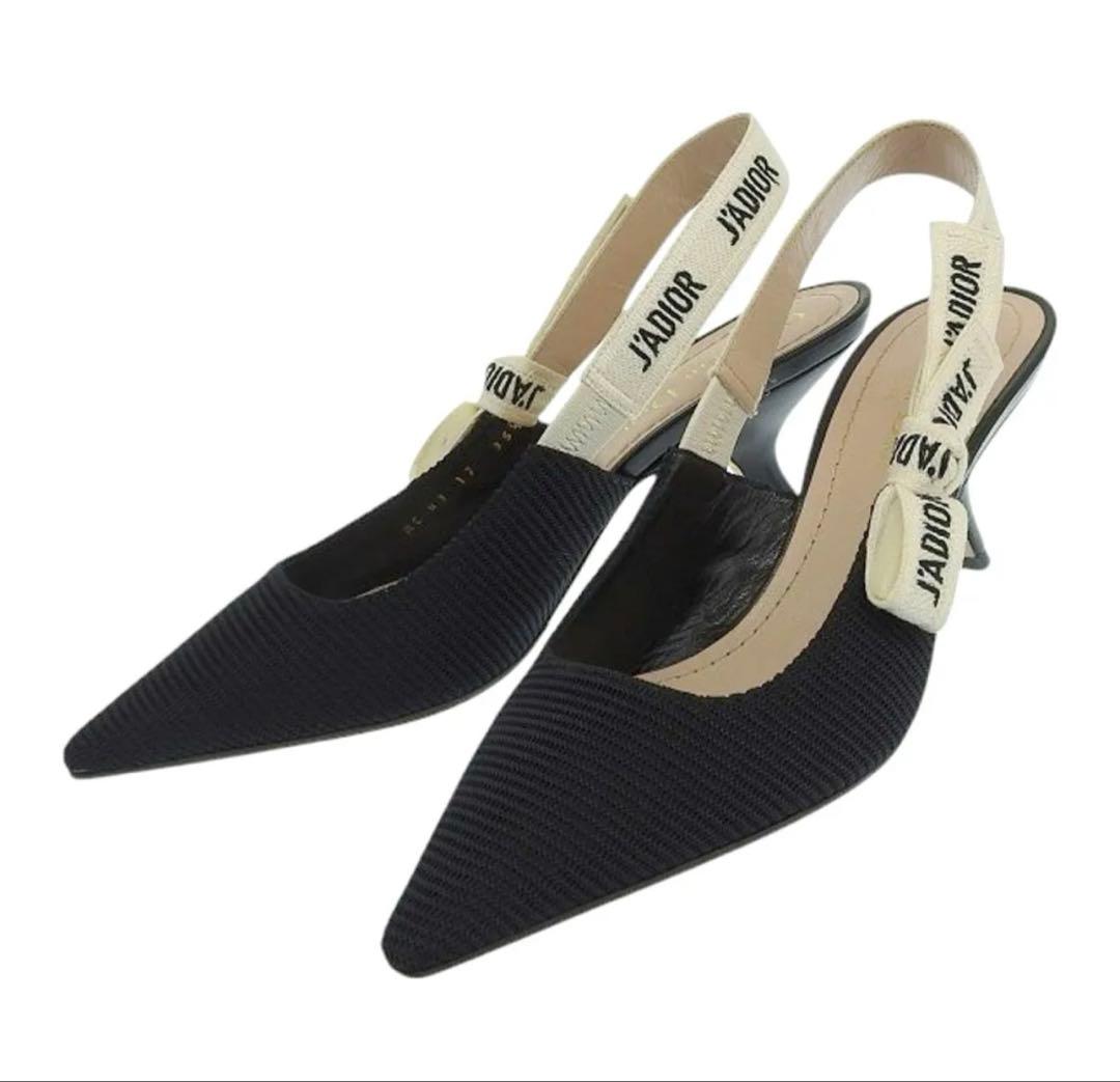 DIOR ポインテッドトゥ スリングバックパンプス　39