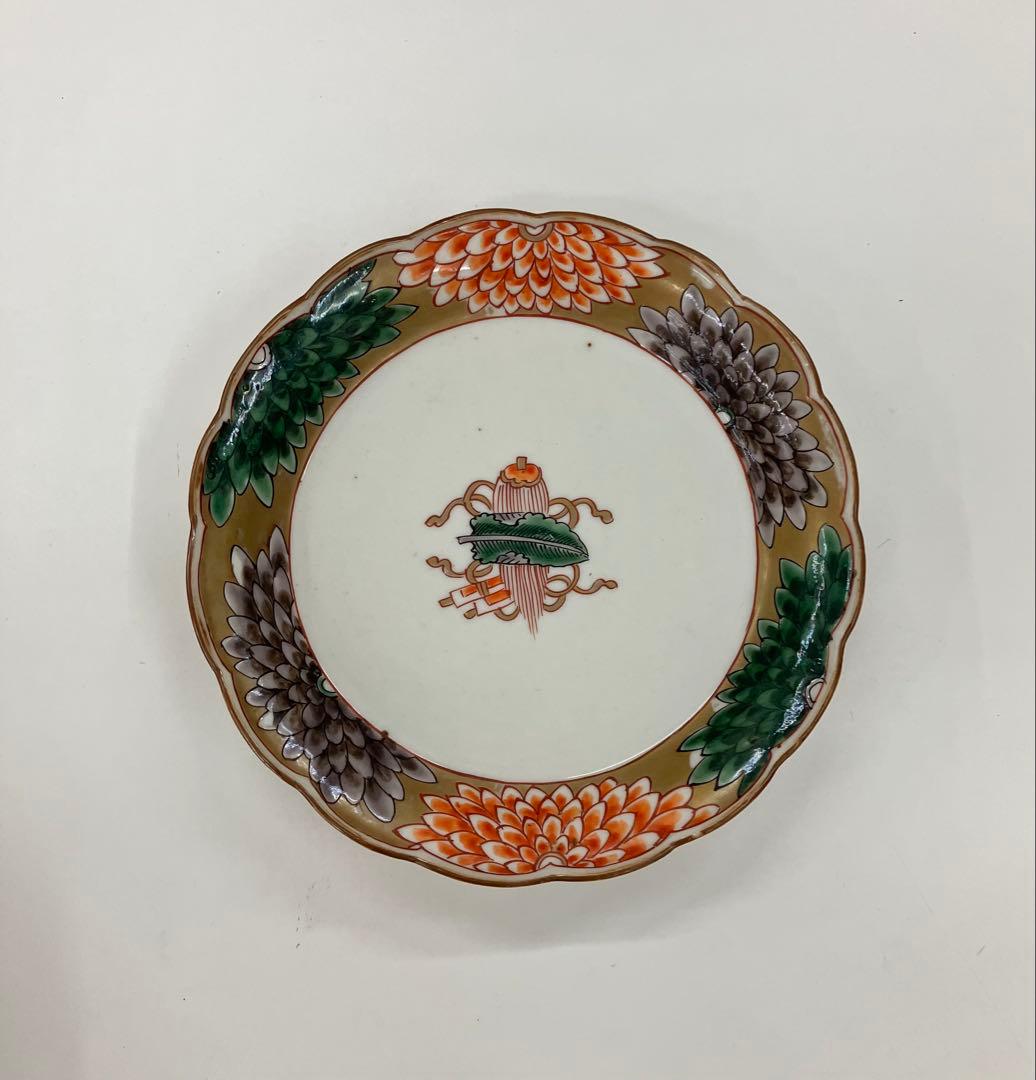 伊万里焼 花柄 皿 明治