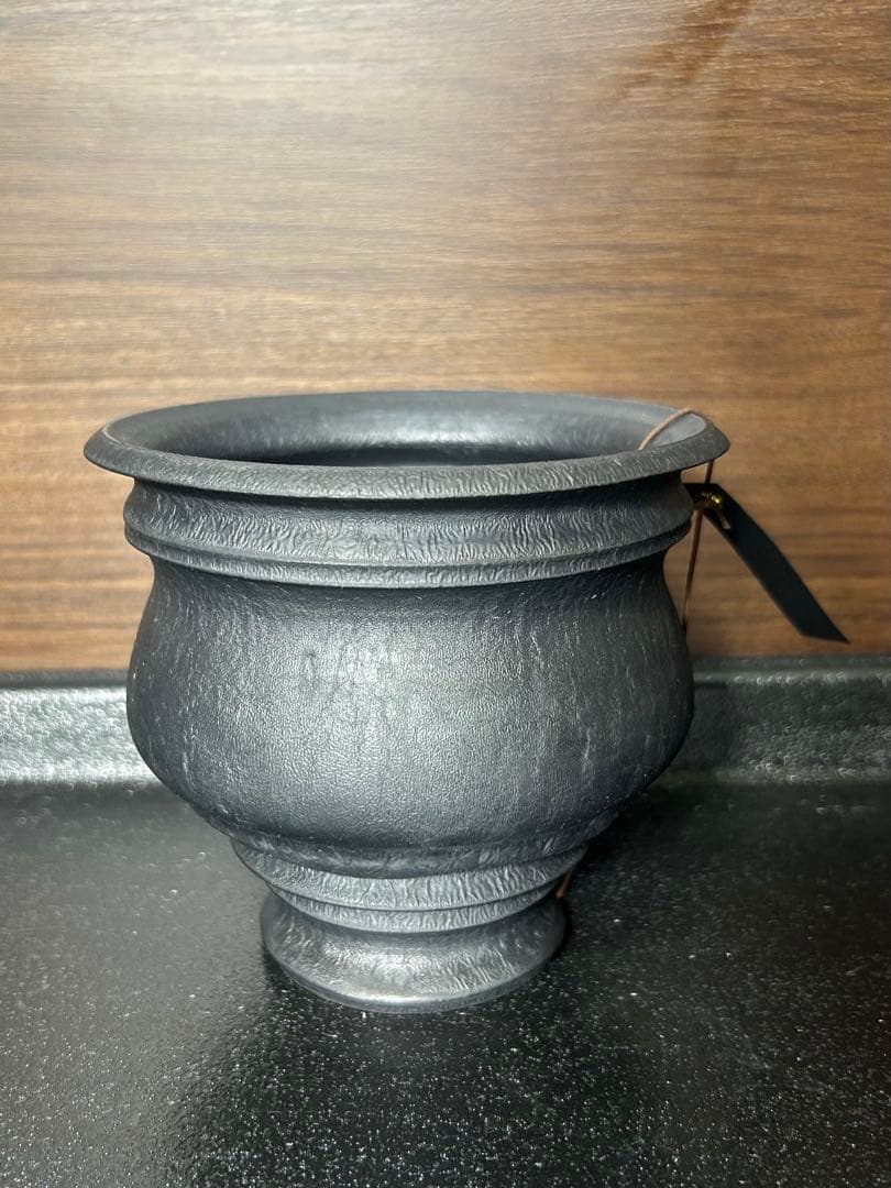 カタチ製作所　Mederu pot クラッチブーケ Mサイズ レザーブラック