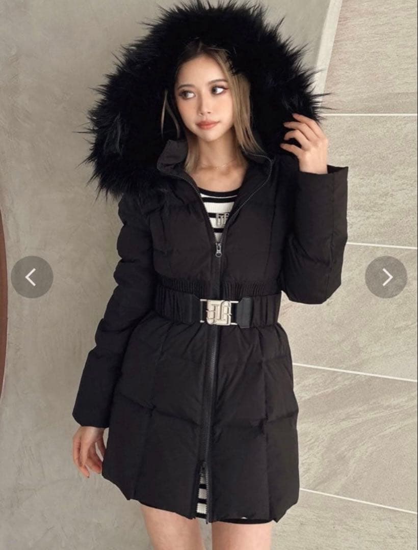 GYDA ロングダウンコート　ベルト付き