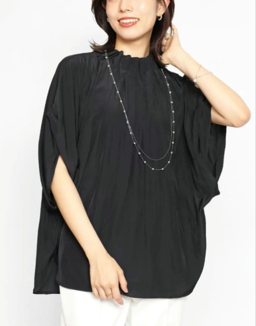 新品タグ付き YAMADAYA FENNEL ギャザーネックボリュームブラウス