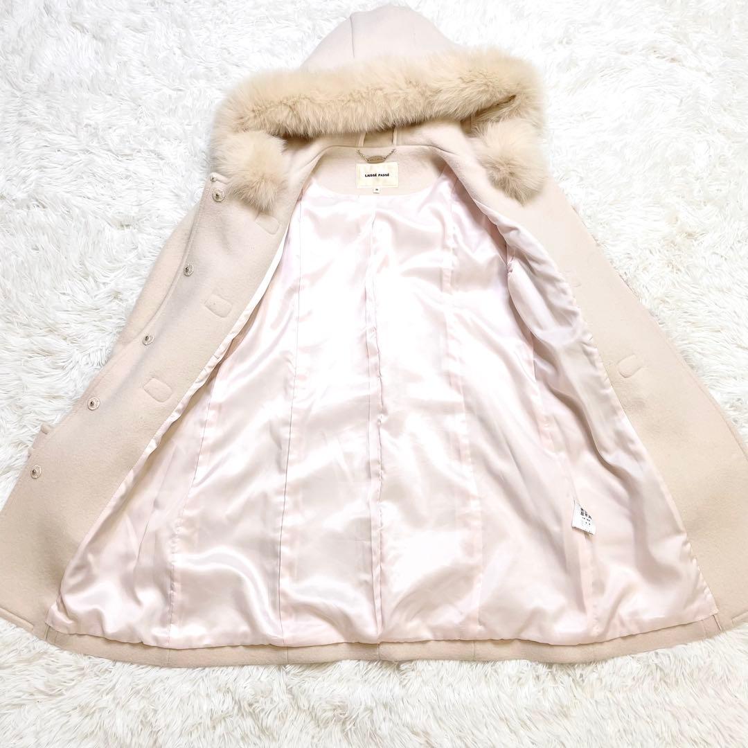 レッセパッセ LAISSE PASSE フード付きダッフルコート38 ミドル丈