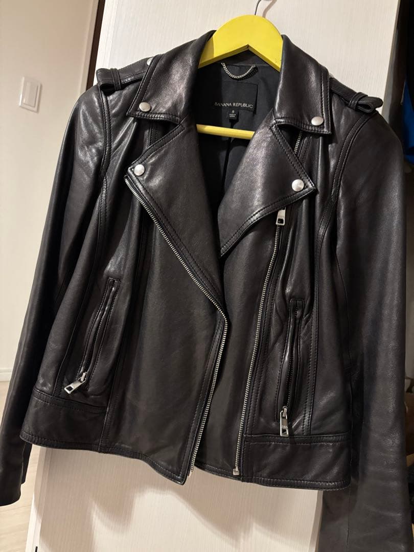 ブラック 美品　羊レザージャケット