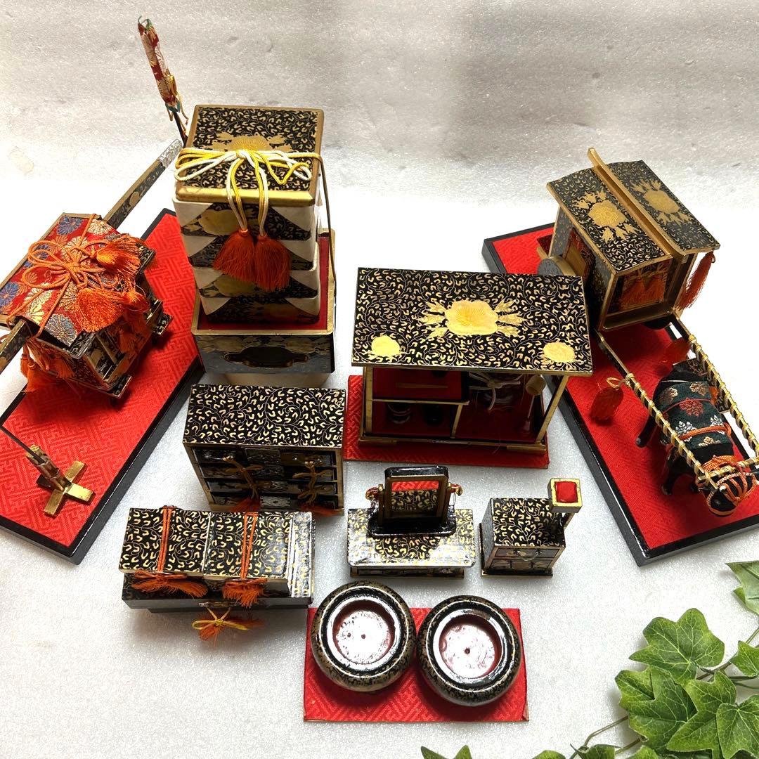 アンティーク　昭和レトロ　木製雛道具　木製雛人形道具　雛飾り　雛祭り　桃の節句