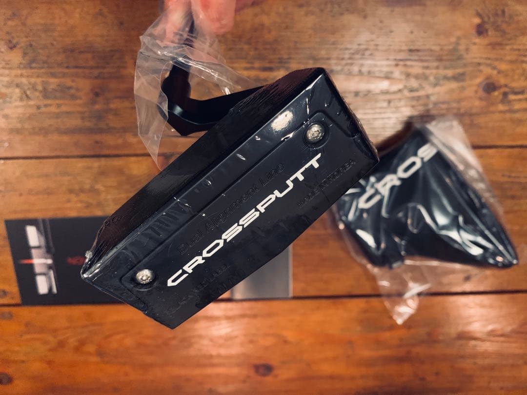 新品　シュリンク未開封　CROSSPUTT パター 黒　保証書　ヘッドカバー付き