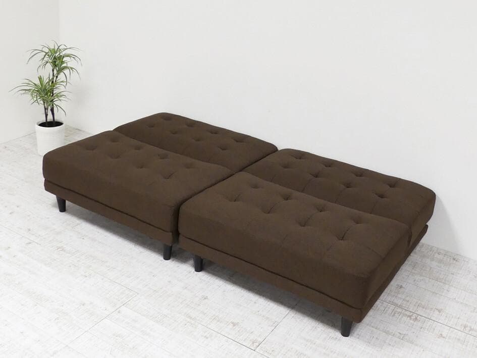 New離せるソファーベッド (チョコレート)　ブラウン　茶色系　　ソファベッド