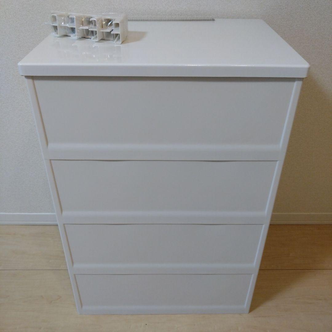 中古チェスト　フィッツプラス プレミアム FP5504 4段 セラミックホワイト
