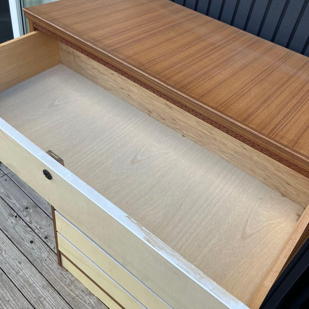 昭和レトロ レトロポップ 木製チェスト 7段タンス 古家具 古道具 ビンテージ