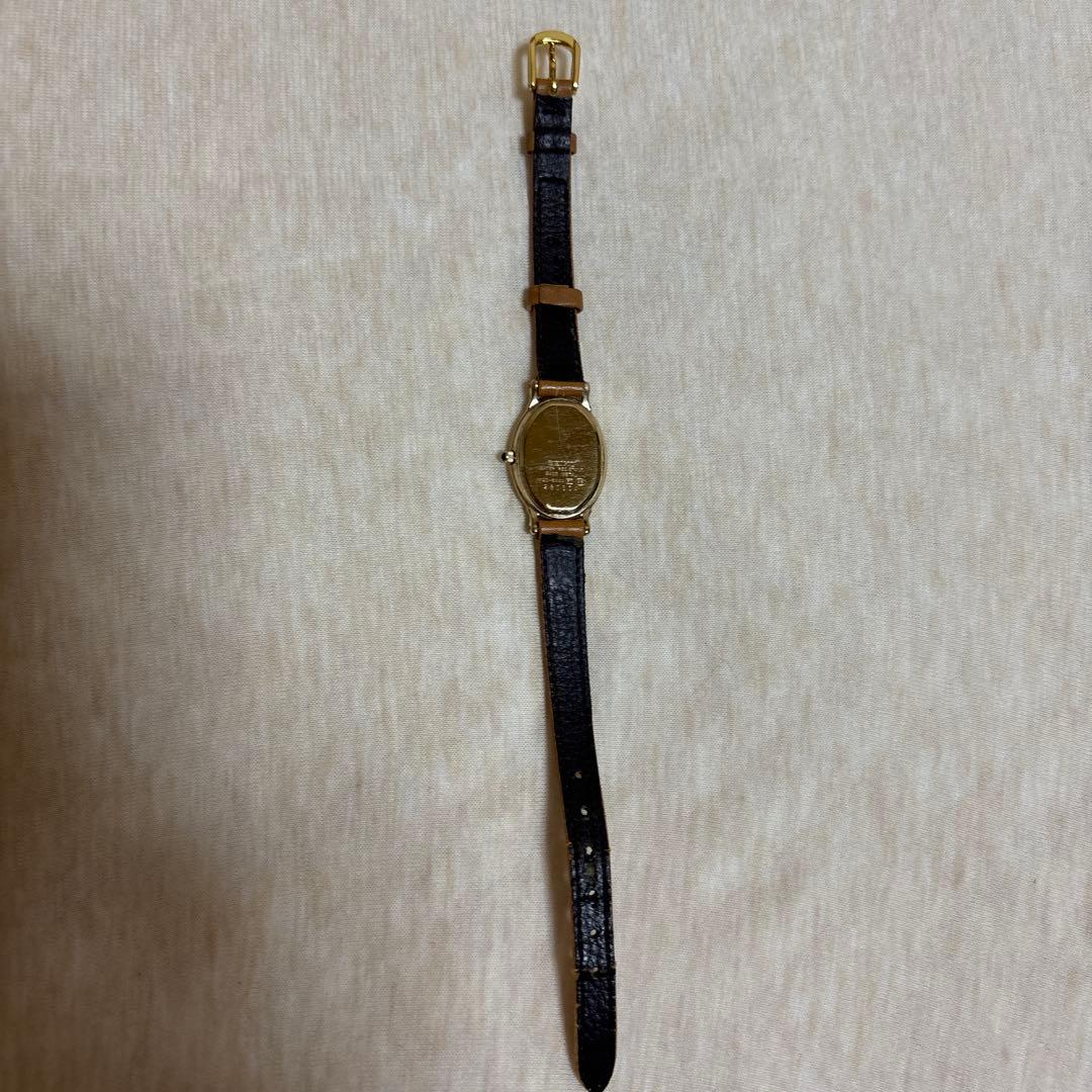 SEIKO エクセリーヌ 時計　ゴールド　 オーバル シェル盤　電池交換済