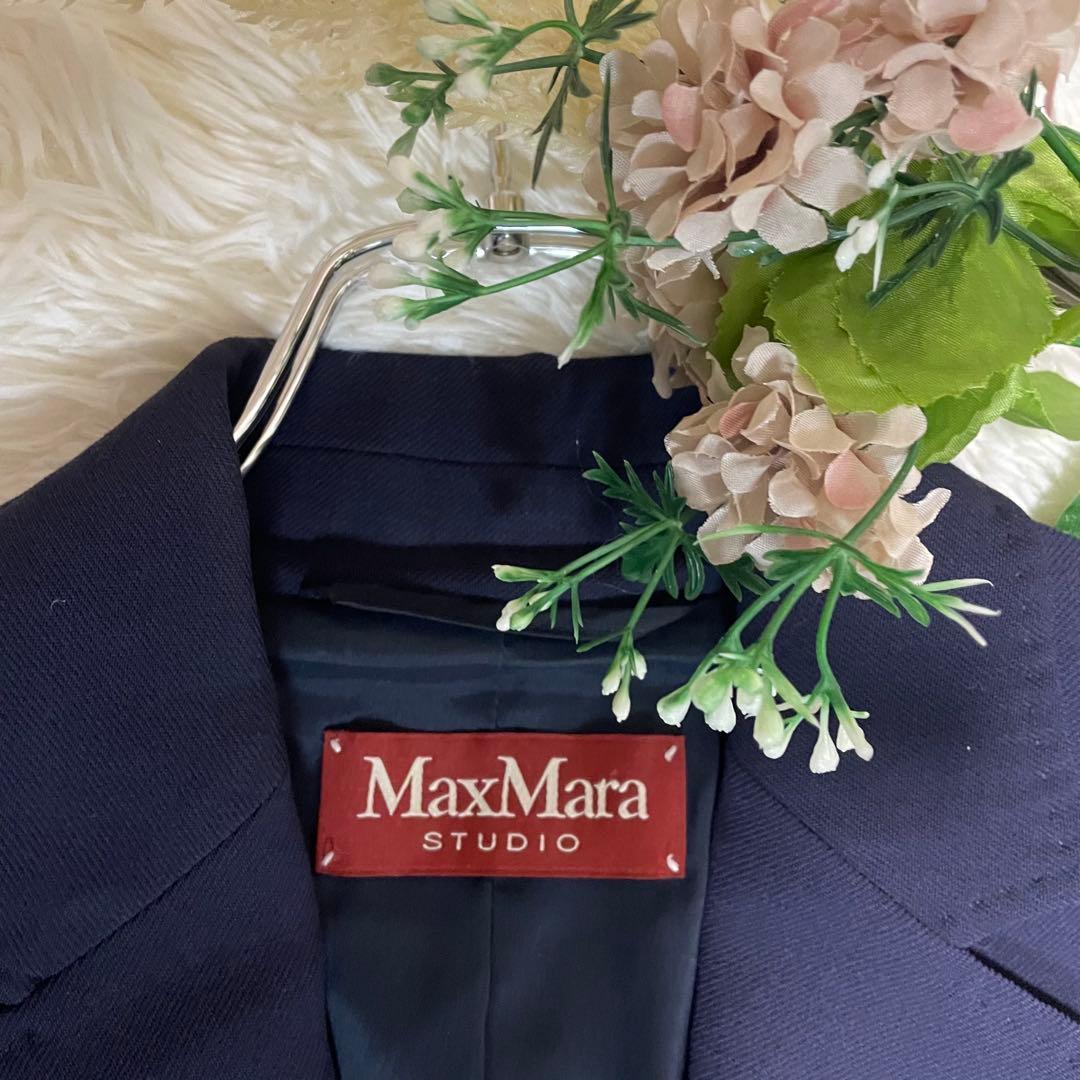 【美品】マックスマーラ　セットアップ　パンツ　スーツ　ネイビー　38