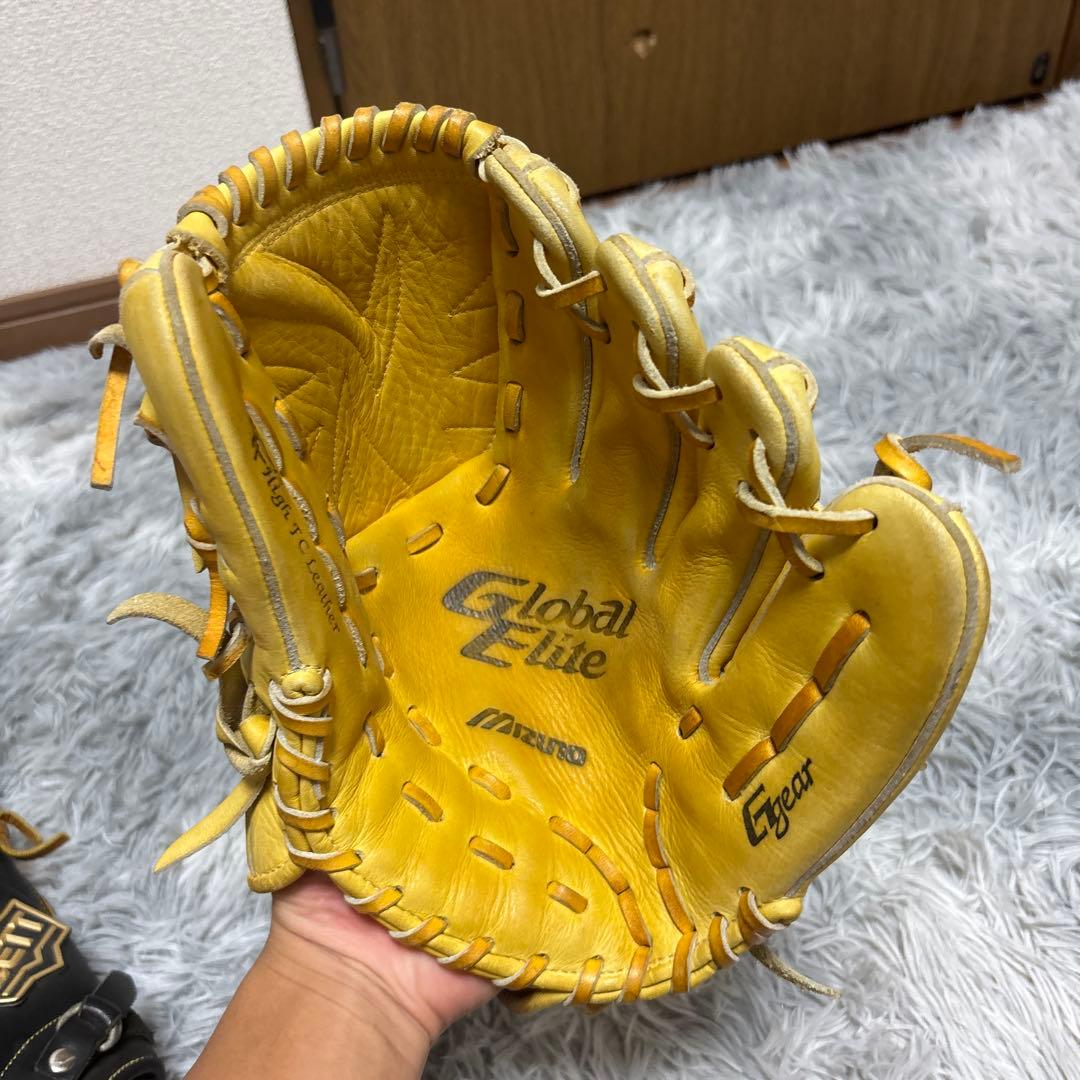 Mizuno 軟式グローブ イエロー 右投げ