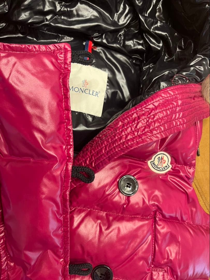 MONCLER フード付きダウンベスト パープル