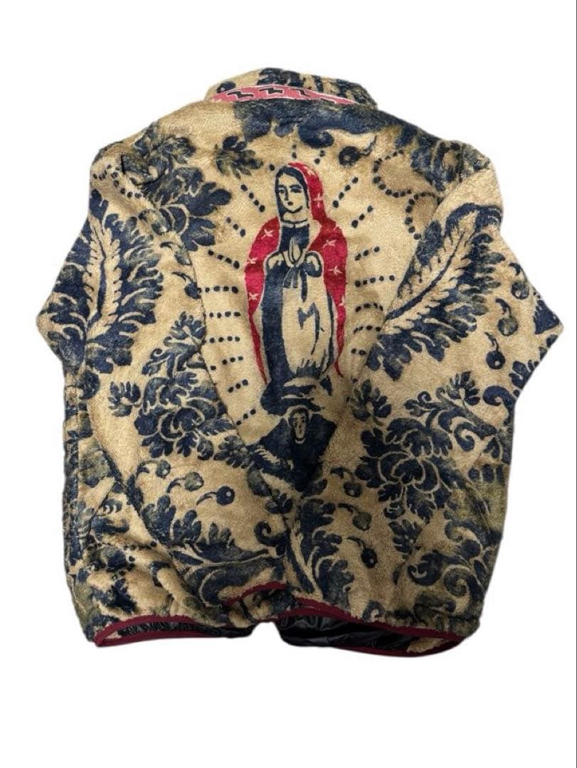 KAPITAL ダマスク柄フリース ZIPブルゾン バージンマリア