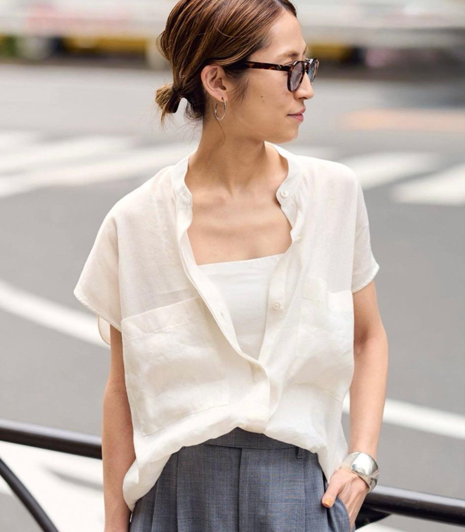 キャップスリーブドロストシャツ