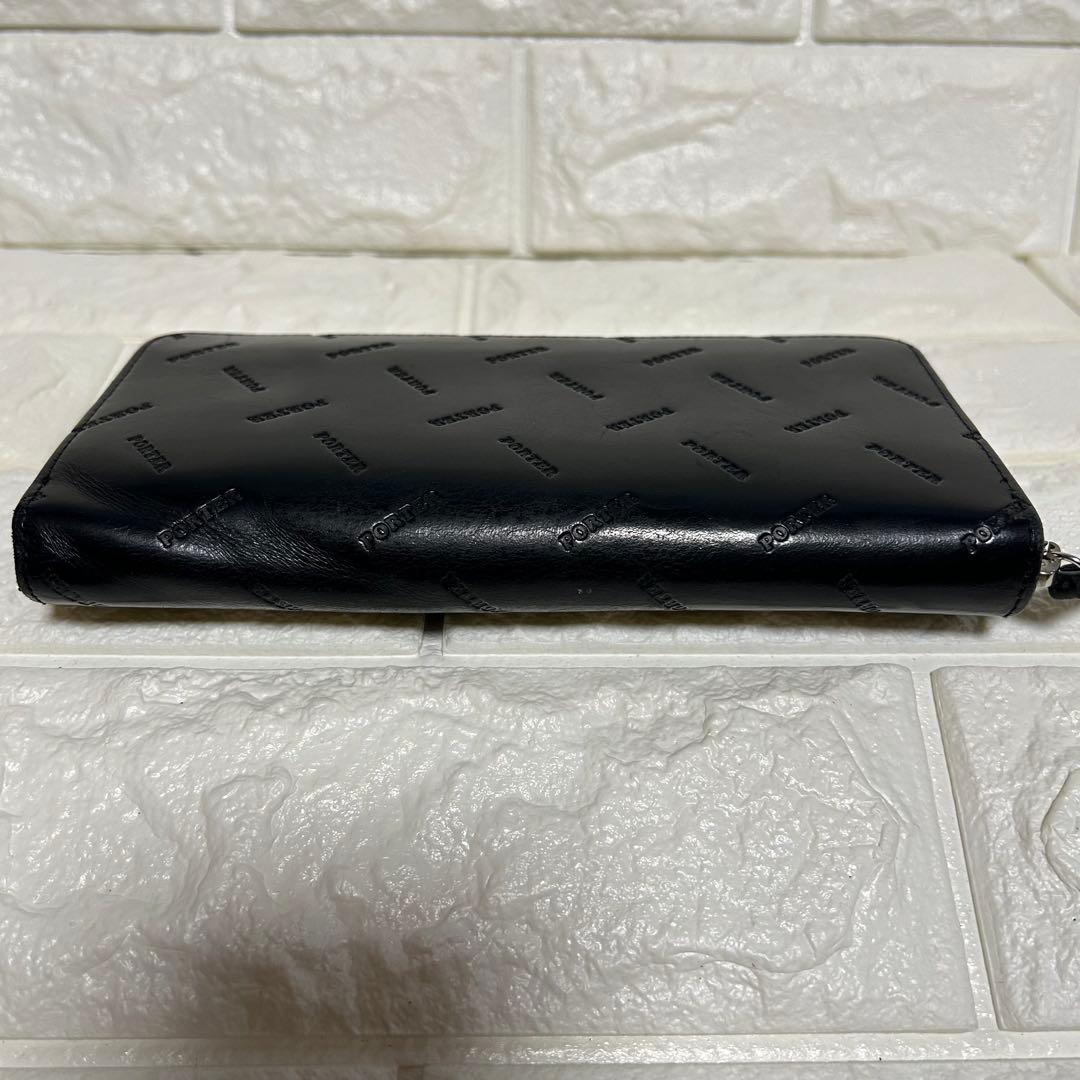 ポーター　エンチェイス　ロングウォレット　ラウンドファスナー　黒