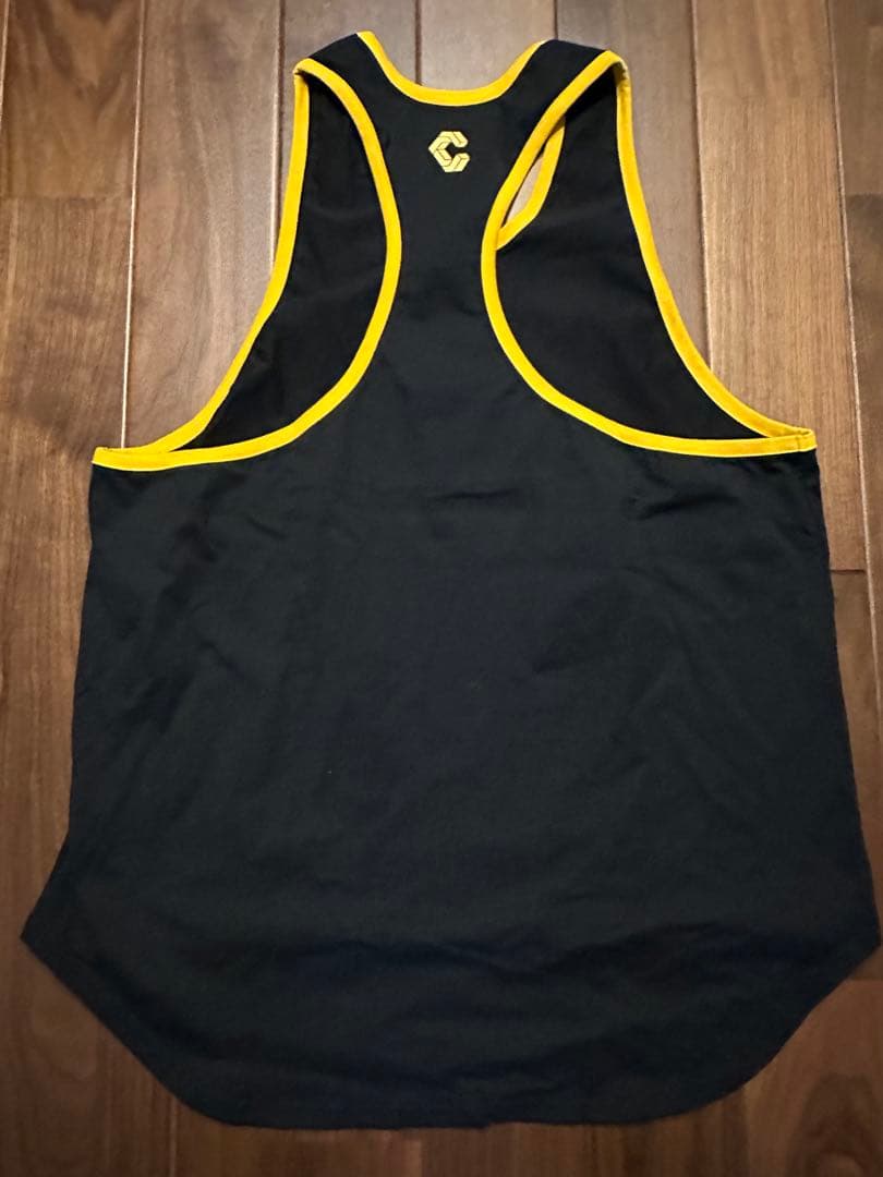 CRONOS ストリンガー・タンクトップ XXL 黒/黄色