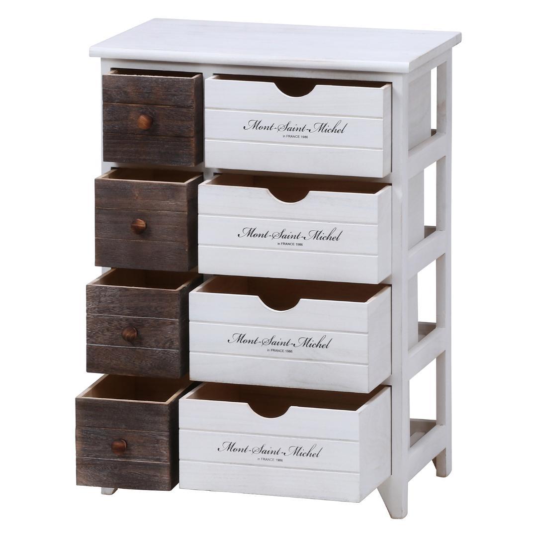 カントリーテイスト マルチチェスト 4段8杯