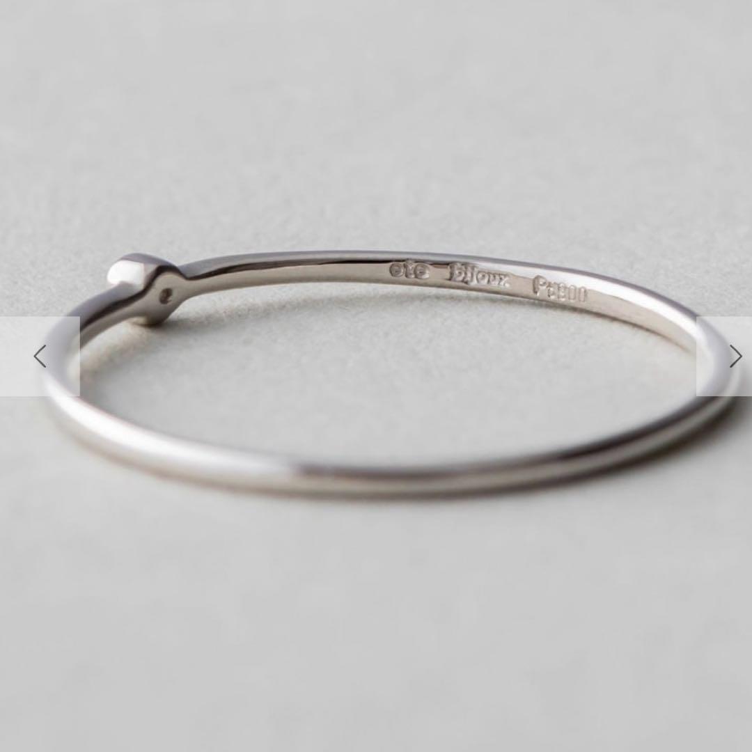 ete bijoux Pt900 スキニー ダイヤモンド リング 15号
