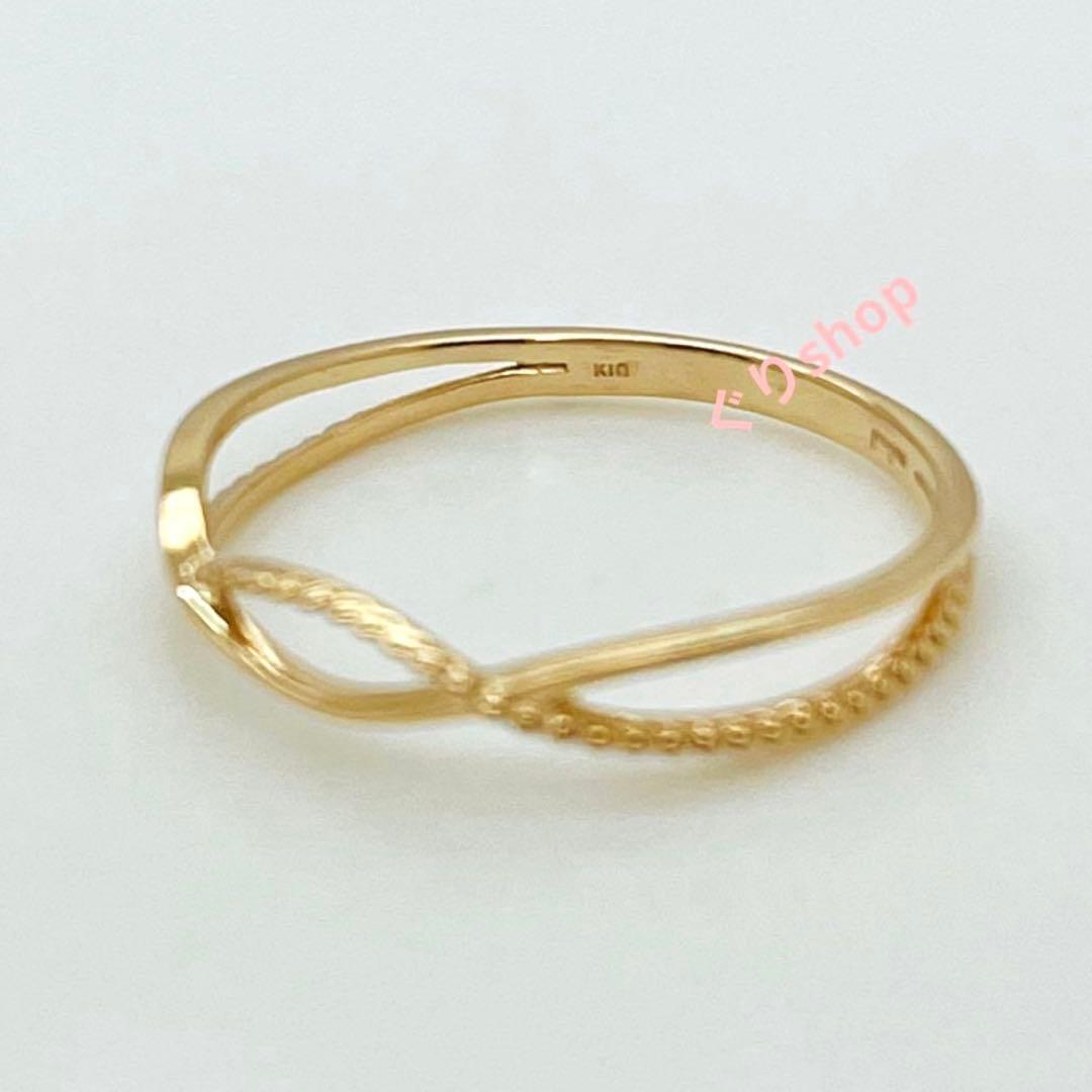 NOIR DE POUPEE K10 シンプル クロスライン レイヤードリング