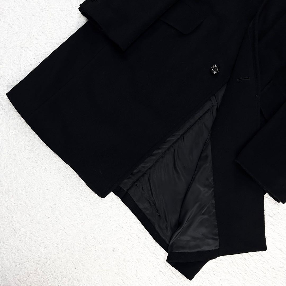 極美品 近年モデル カシミヤ混 光沢 アクアスキュータム スタンドカラーコート