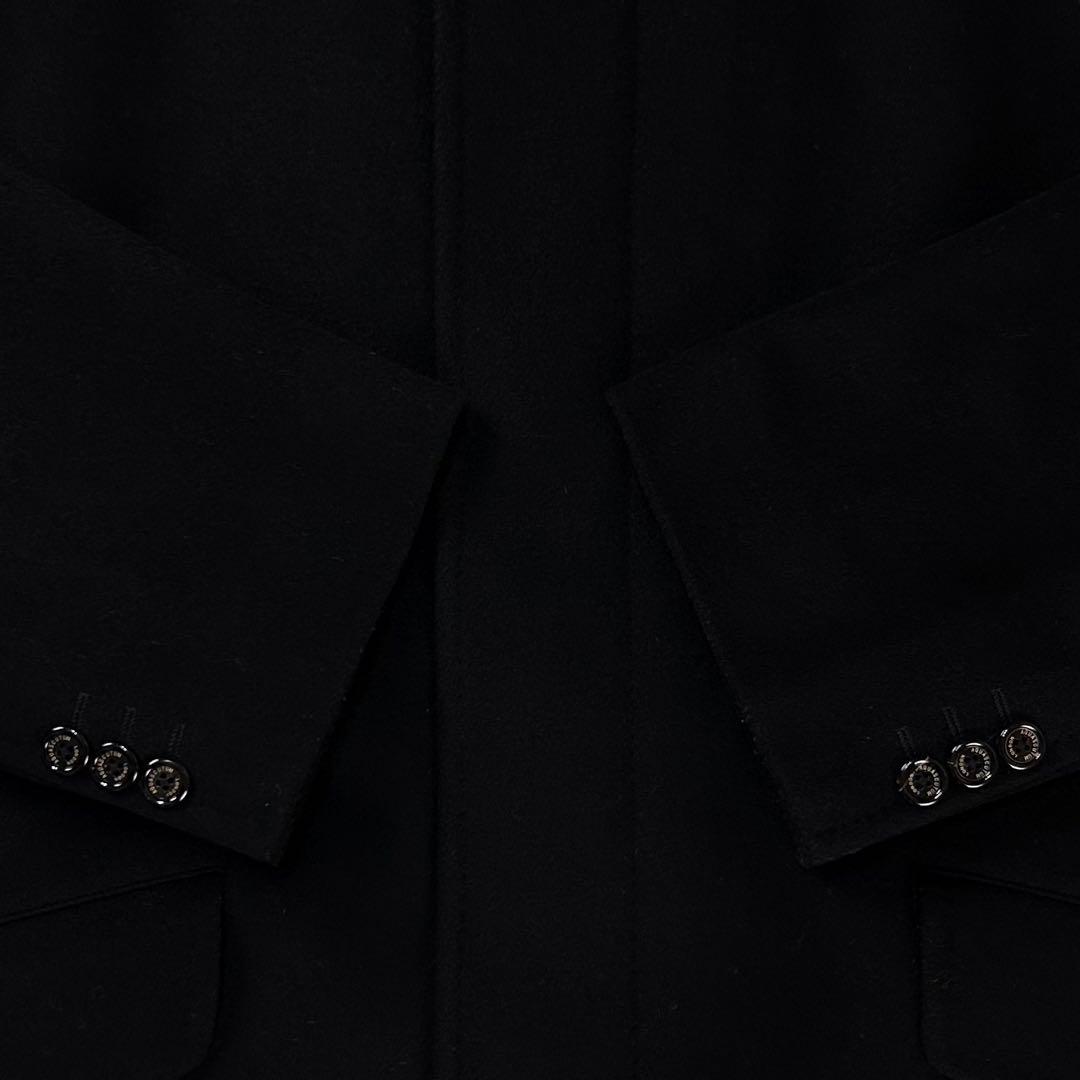 極美品 近年モデル カシミヤ混 光沢 アクアスキュータム スタンドカラーコート